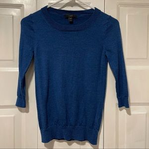 J.Crew Merino Wool 3/4 Sleeve Tippi Knit Sweater